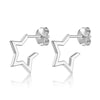 1 Pair Simple Style Pentagram Plating Sterling Silver 18k Gold Plated White Gold Plated Ear Studs