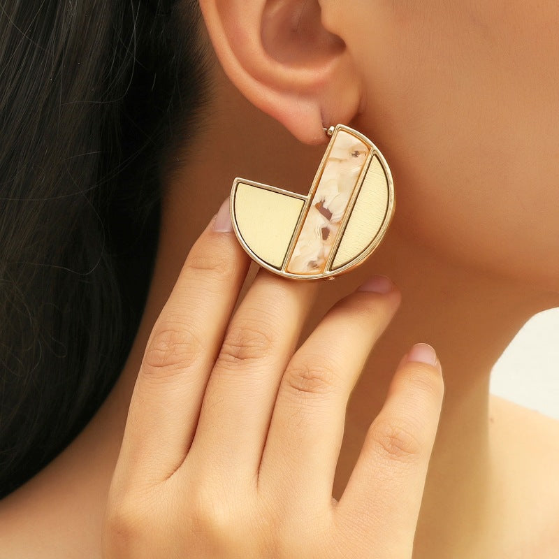 1 Pair Elegant Simple Style Geometric Plating Alloy Earrings