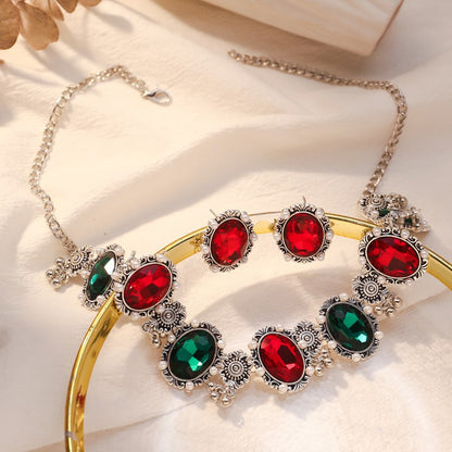 Exaggerated Shiny Water Droplets Flower Alloy Plating Inlay Rhinestones Pearl Women's Jewelry Set