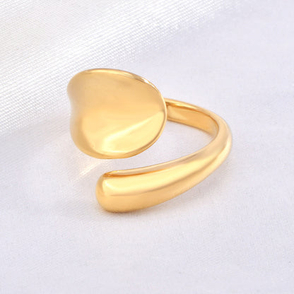 Simple Style U Shape Titanium Steel Plating Open Rings