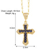 Simple Style Cross Copper Plating Inlay Zircon 18k Gold Plated Pendant Necklace