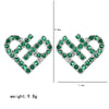 1 Pair Sweet Simple Style Heart Shape Plating Inlay Copper Zircon White Gold Plated Ear Studs