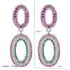 1 Pair Retro O-shape Plating Inlay Copper Zircon White Gold Plated Drop Earrings