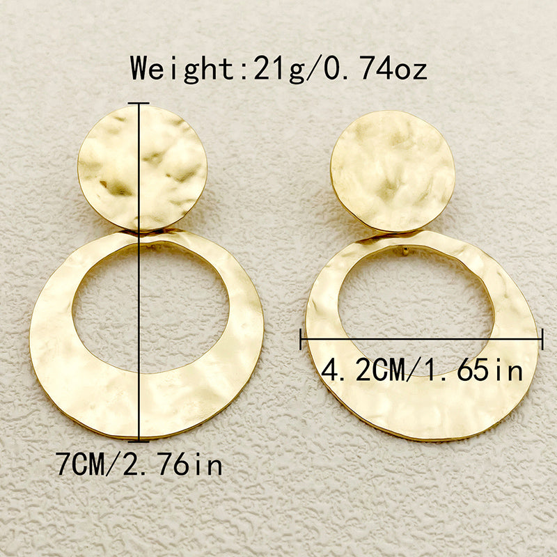 1 Pair Vacation Modern Style Classic Style Solid Color Plating Stainless Steel Gold Plated Drop Earrings