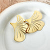 1 Pair Lady Flower Plating Stainless Steel Gold Plated Ear Studs