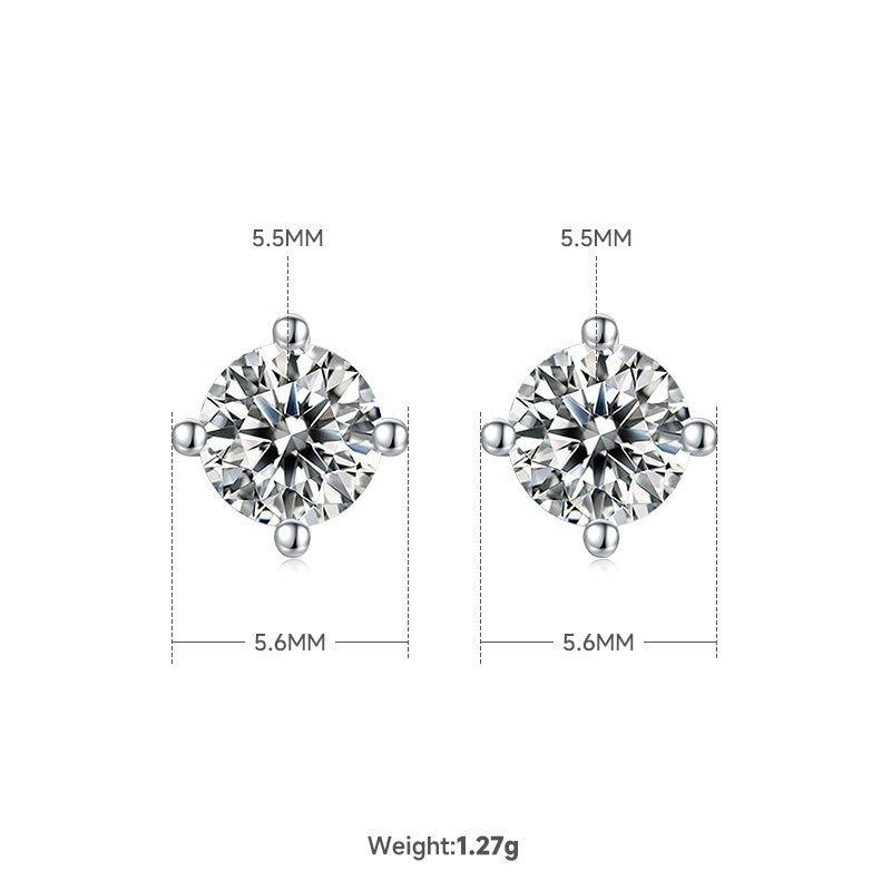 Shiny Solid Color Sterling Silver Plating Inlay Moissanite 18k Gold Plated Women's Jewelry Set