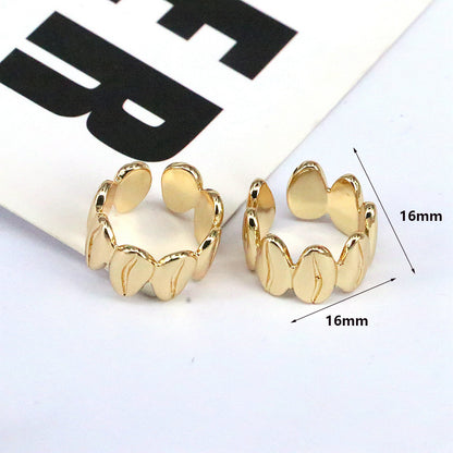 1 Pair Vintage Style Simple Style Leaves Plating Copper Gold Plated Silver Plated Ear Cuffs