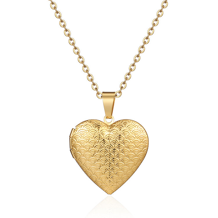 Romantic Heart Shape Stainless Steel Plating Pendant Necklace