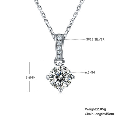 Shiny Solid Color Sterling Silver Plating Inlay Moissanite 18k Gold Plated Women's Jewelry Set