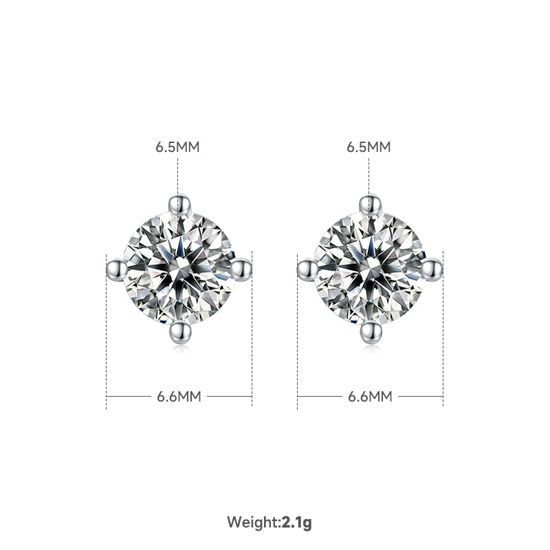 Shiny Solid Color Sterling Silver Plating Inlay Moissanite 18k Gold Plated Women's Jewelry Set