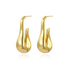 1 Pair Simple Style Water Droplets Plating Copper Gold Plated Ear Studs