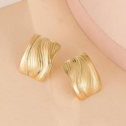 1 Pair Simple Style Classic Style Solid Color Stainless Steel Ear Studs