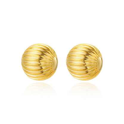 1 Pair Simple Style Geometric Plating Copper Gold Plated Ear Studs