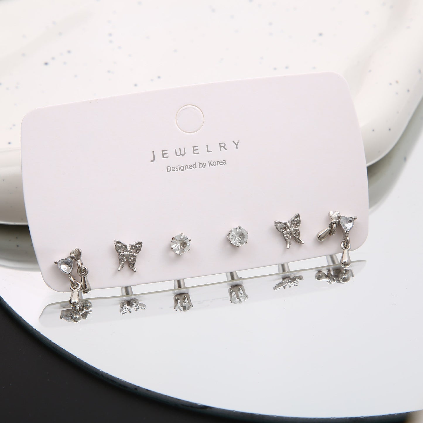 Wholesale Jewelry Simple Style Classic Style Butterfly Alloy Zircon Inlay Ear Studs