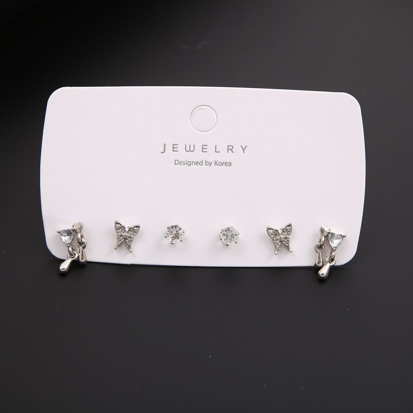 Wholesale Jewelry Simple Style Classic Style Butterfly Alloy Zircon Inlay Ear Studs