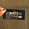 Wholesale Jewelry Basic Heart Shape Alloy Zircon Inlay Ear Studs