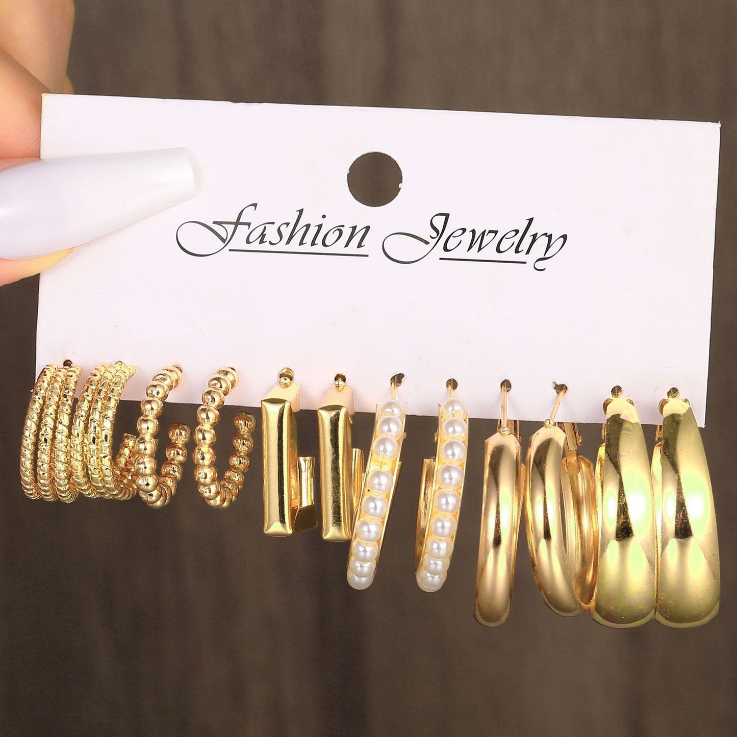 Wholesale Jewelry Simple Style Classic Style Solid Color Alloy Gold Plated Plating Earrings