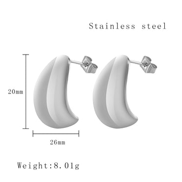 1 Pair Simple Style Classic Style Solid Color Plating Titanium Steel Gold Plated Ear Studs