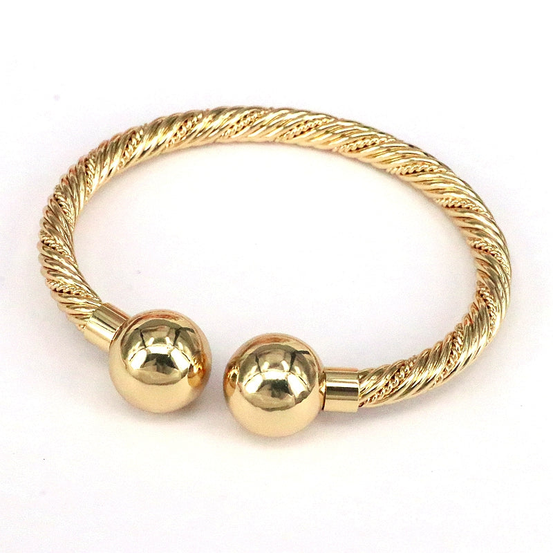 Streetwear Round Copper Plating 18k Gold Plated Bracelets Necklace