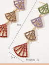 1 Pair Elegant Square Plating Inlay Copper Zircon Gold Plated Drop Earrings