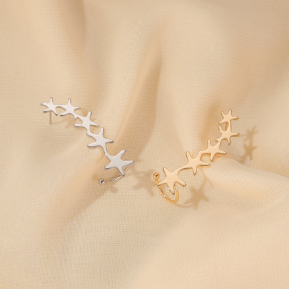 New Earrings Simple Star Love Ear Hangings Non-mainstream Single Ear Jewelry Wholesale Gooddiy