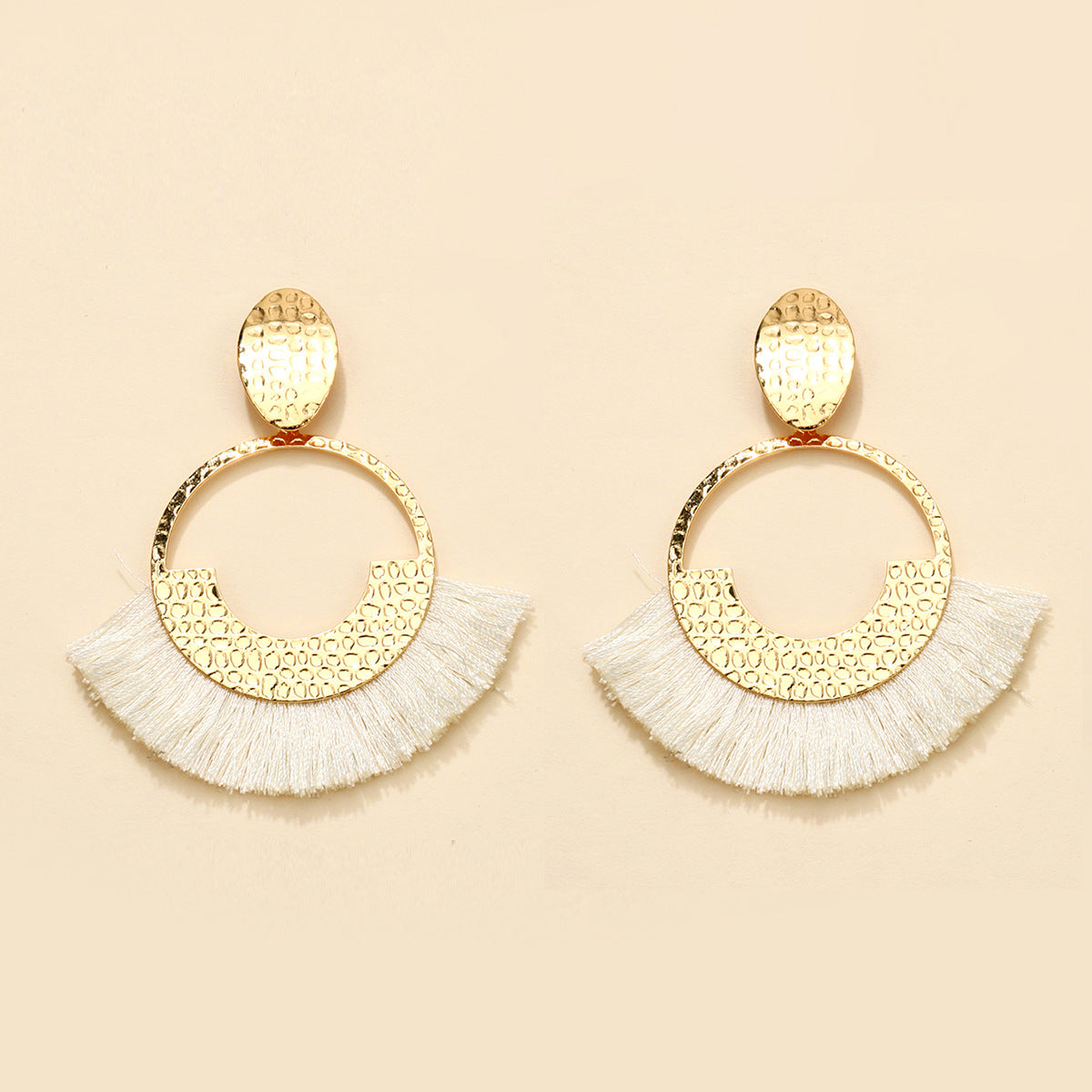 1 Pair Retro Color Block Plating Alloy Gold Plated Drop Earrings