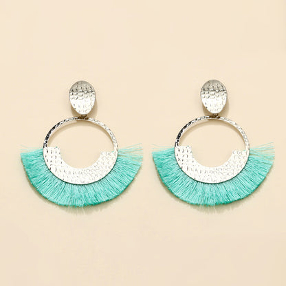 1 Pair Retro Color Block Plating Alloy Gold Plated Drop Earrings