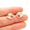 1 Pair Funny Little Monster Polishing Plating Stainless Steel 18k Gold Plated Ear Studs