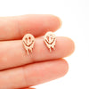 1 Pair Simple Style Ghost Polishing Plating Stainless Steel 18k Gold Plated Ear Studs