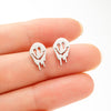 1 Pair Simple Style Ghost Polishing Plating Stainless Steel 18k Gold Plated Ear Studs