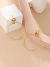 1 Pair Ig Style Exaggerated Circle Plating Stainless Steel 18k Gold Plated Drop Earrings