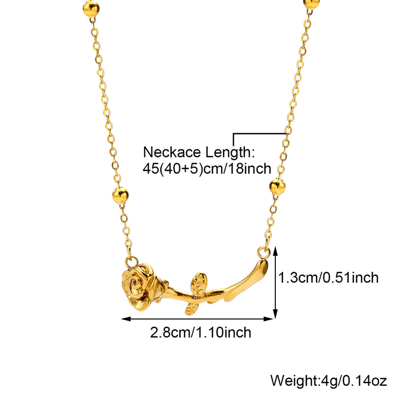 Ig Style Simple Style Heart Shape Flower Stainless Steel Plating Inlay Zircon 18k Gold Plated Necklace