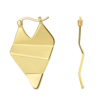 1 Pair Simple Style Geometric Plating Copper 18k Gold Plated Earrings