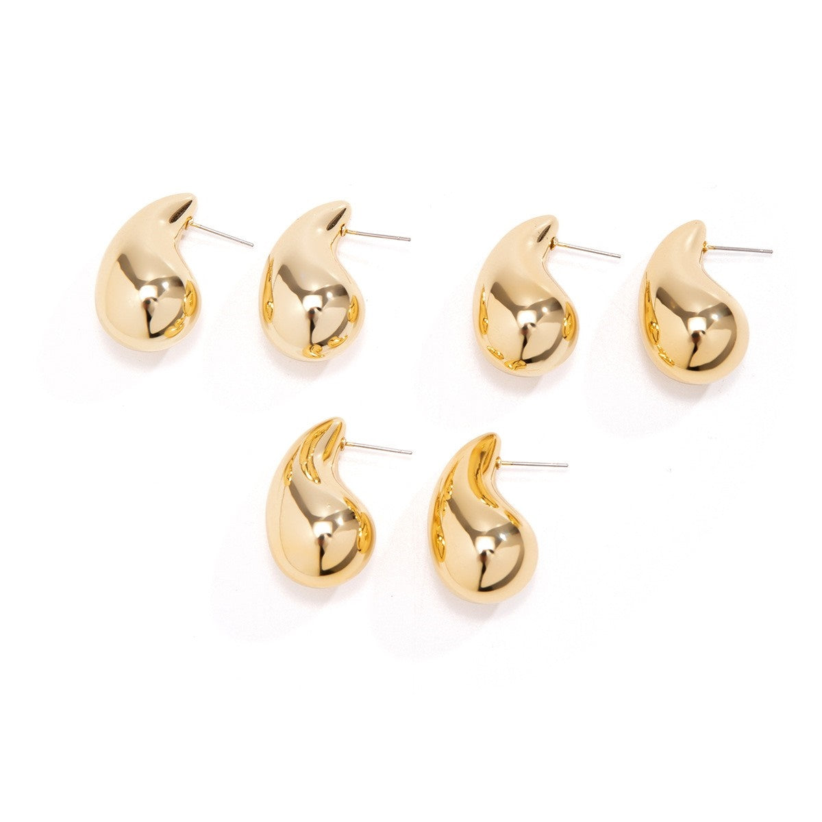 Wholesale Jewelry Elegant Classic Style Water Droplets Ccb Arylic Gold Plated Silver Plated Plating Ear Studs