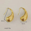 1 Pair Elegant Commute Solid Color Plating Stainless Steel 18k Gold Plated Ear Studs