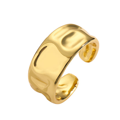 Ig Style Classic Style Geometric Copper Plating 18k Gold Plated Open Rings