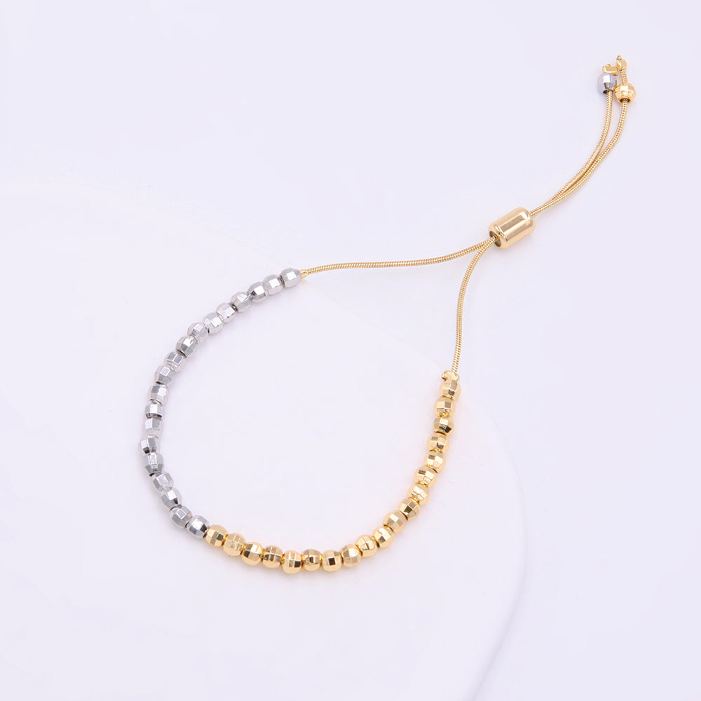 Hip-hop Cool Style Ball Copper Beaded Plating 18k Gold Plated White Gold Plated Bracelets