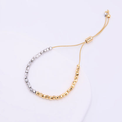 Hip-hop Cool Style Ball Copper Beaded Plating 18k Gold Plated White Gold Plated Bracelets