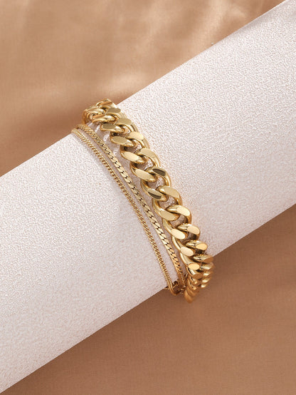 Stainless Steel Simple Style Classic Style Solid Color Bracelets