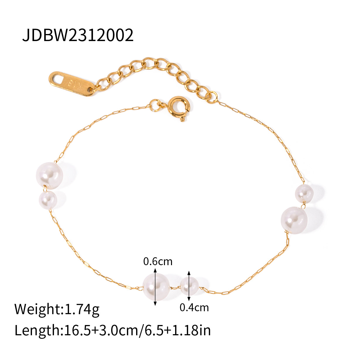 Elegant Simple Style Geometric Stainless Steel Plating Inlay Artificial Pearls 18k Gold Plated Bracelets Necklace