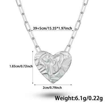 Vintage Style Simple Style Heart Shape Sterling Silver Plating White Gold Plated Women's Bracelets Earrings Necklace