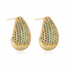 1 Pair Elegant Streetwear Water Droplets Plating Inlay Copper Zircon Gold Plated Ear Studs