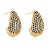 1 Pair Elegant Streetwear Water Droplets Plating Inlay Copper Zircon Gold Plated Ear Studs