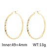 1 Pair Casual Simple Style Solid Color Stainless Steel Plating 18k Gold Plated Hoop Earrings