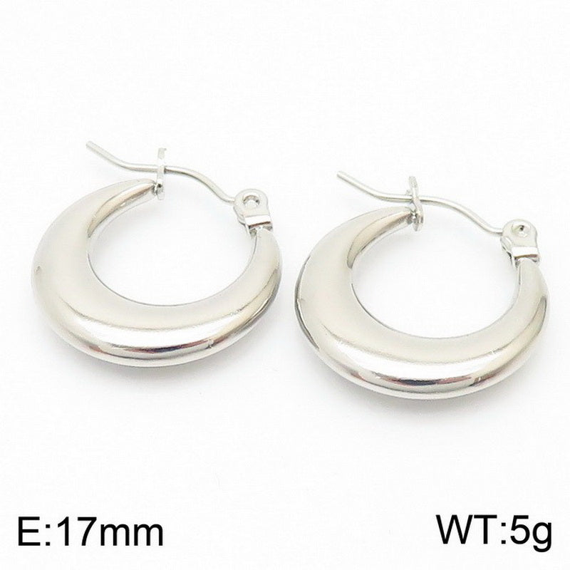 1 Pair Roman Style U Shape Geometric Plating Titanium Steel Earrings