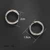 1 Pair Simple Style Commute Circle Plating Stainless Steel 14k Gold Plated 18k Gold Plated White Gold Plated Hoop Earrings