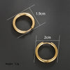 1 Pair Simple Style Commute Circle Plating Stainless Steel 14k Gold Plated 18k Gold Plated White Gold Plated Hoop Earrings