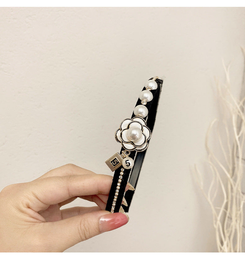 Women's Sweet Flower Alloy Inlay Artificial Pearls Rhinestones Hair Band