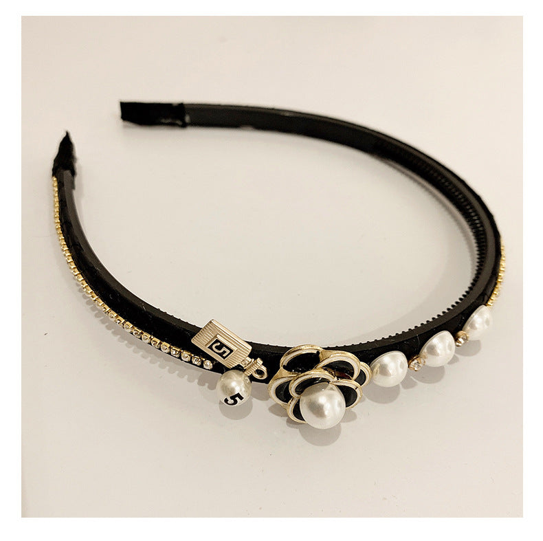 Women's Sweet Flower Alloy Inlay Artificial Pearls Rhinestones Hair Band