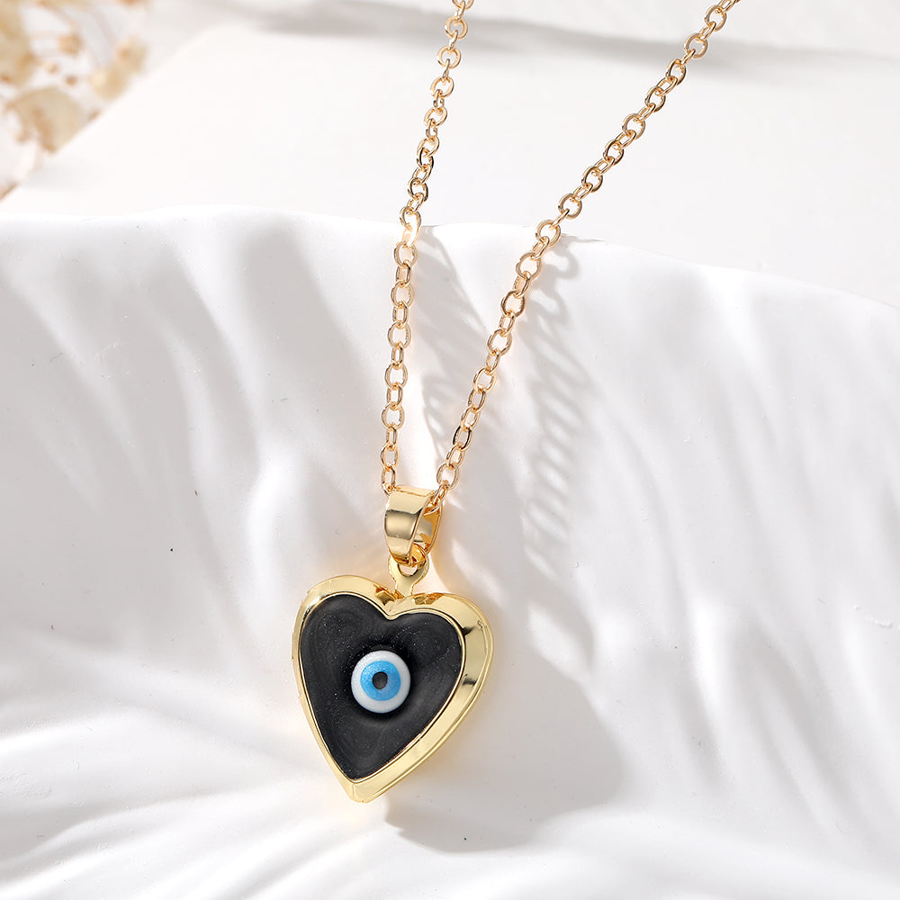 Casual Cute Simple Style Heart Shape Alloy Copper Pendant Necklace